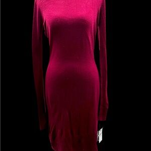 Elegant Burgundy Long Sleeve Dress by By ❤️By.